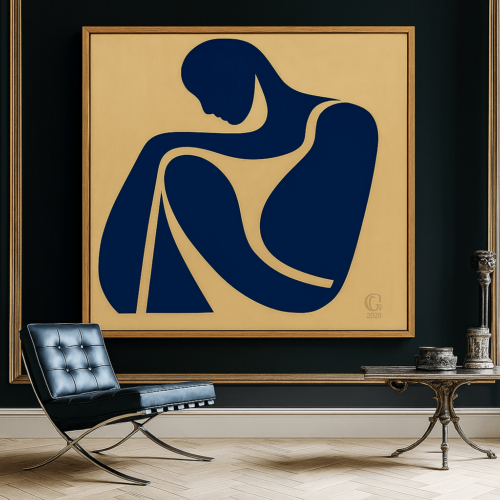 Canvas Print: Blue Human - Abstract Modern Wall Decor - Chiara Rossetti