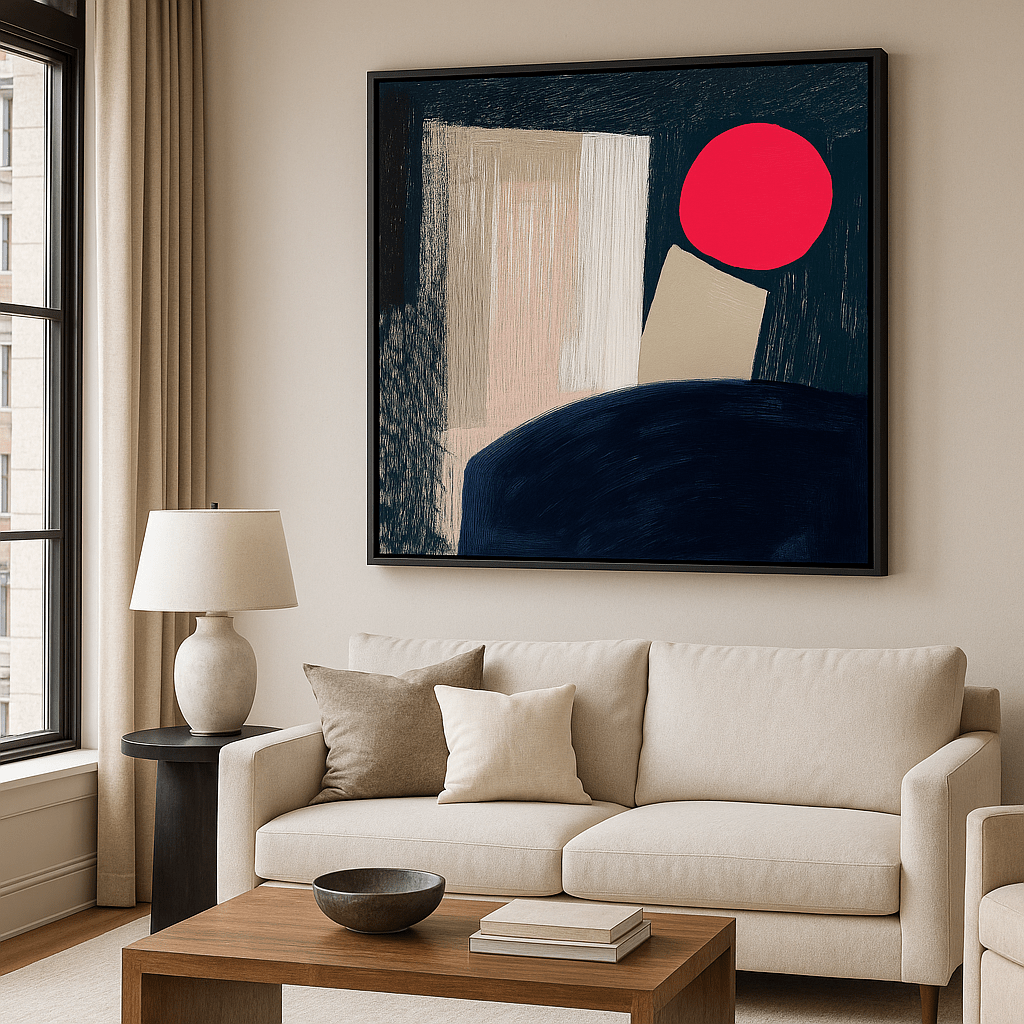 Canvas Print : Bold Horizons - Abstract Geometric Wall Art modern abstract canvas wall art by Rossetti Art – luxury interior design artwork for living room, bedroom, office – Abstract Canvas Art abstract geometric wall art Contemporary wall art