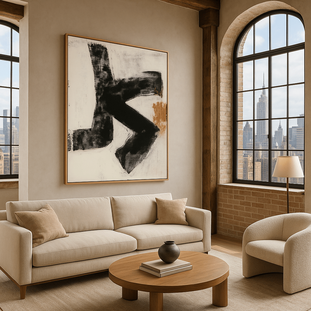 Canvas Print : "Bold Simplicity" – Minimalist Textured Print modern abstract canvas wall art by Rossetti Art – luxury interior design artwork for living room, bedroom, office – contemporary art piece Contemporary Canvas Art Contemporary canvas print