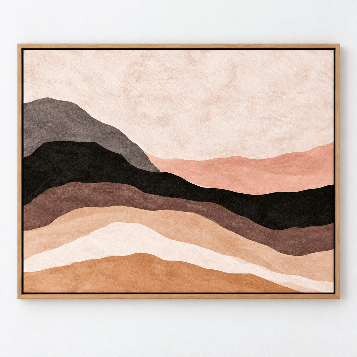Brown and Black Wall Art – Clay Ridge by Rossetti Art, layered terracotta, brown and black ridges