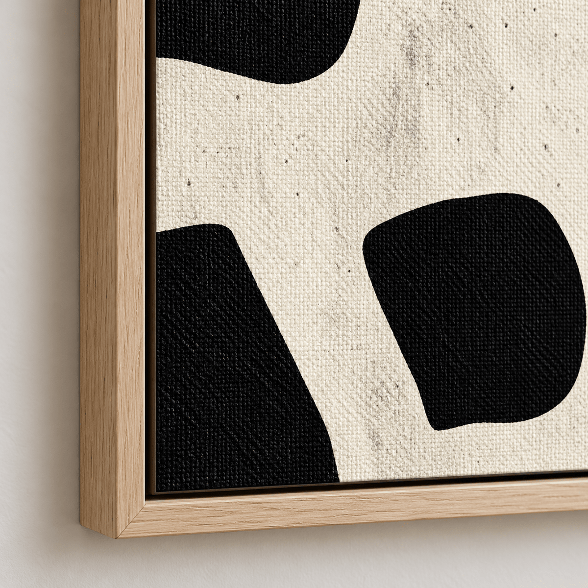 Brutalist Wall Art – Concrete Silence canvas corner detail by Rossetti Art