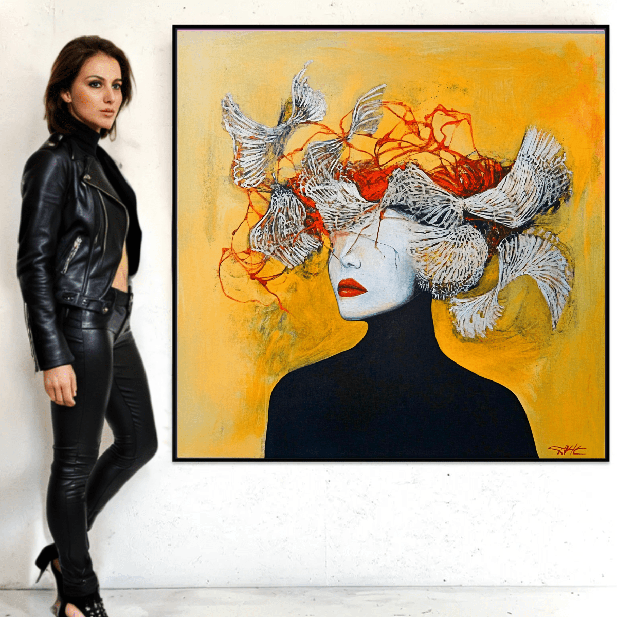 Canvas Print - Butterfly Dreams - Modern Portrait Canvas Art | Abstract Wall Decor - Chiara Rossetti