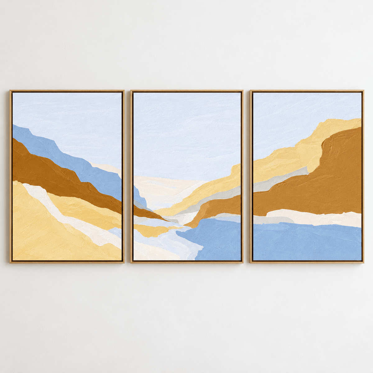 Canyon Wall Art – Canyon Light canvas print set of 3 by Rossetti Art, three-panel framed canvas set