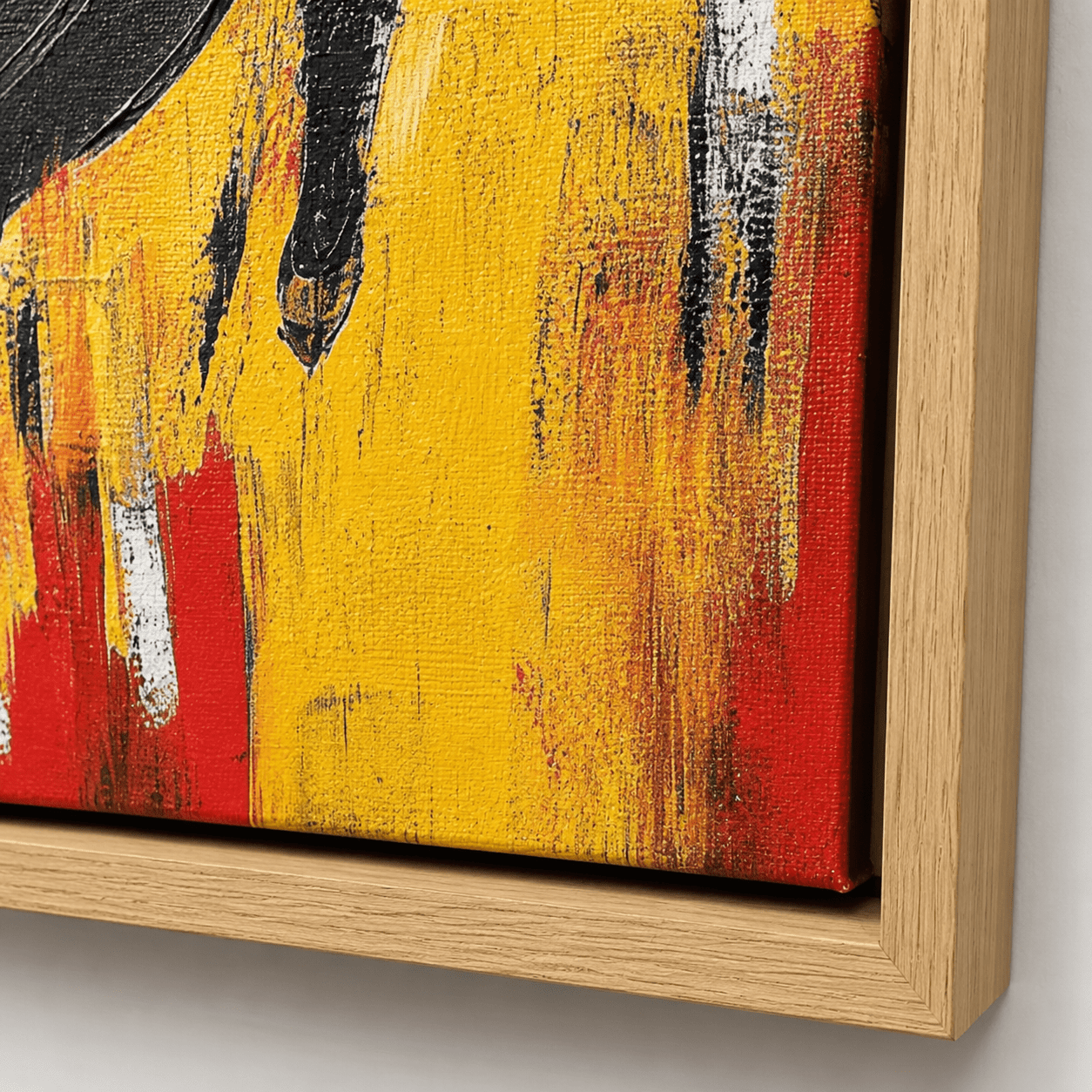 Canvas Print : Charging Spirit - Abstract Bull Art