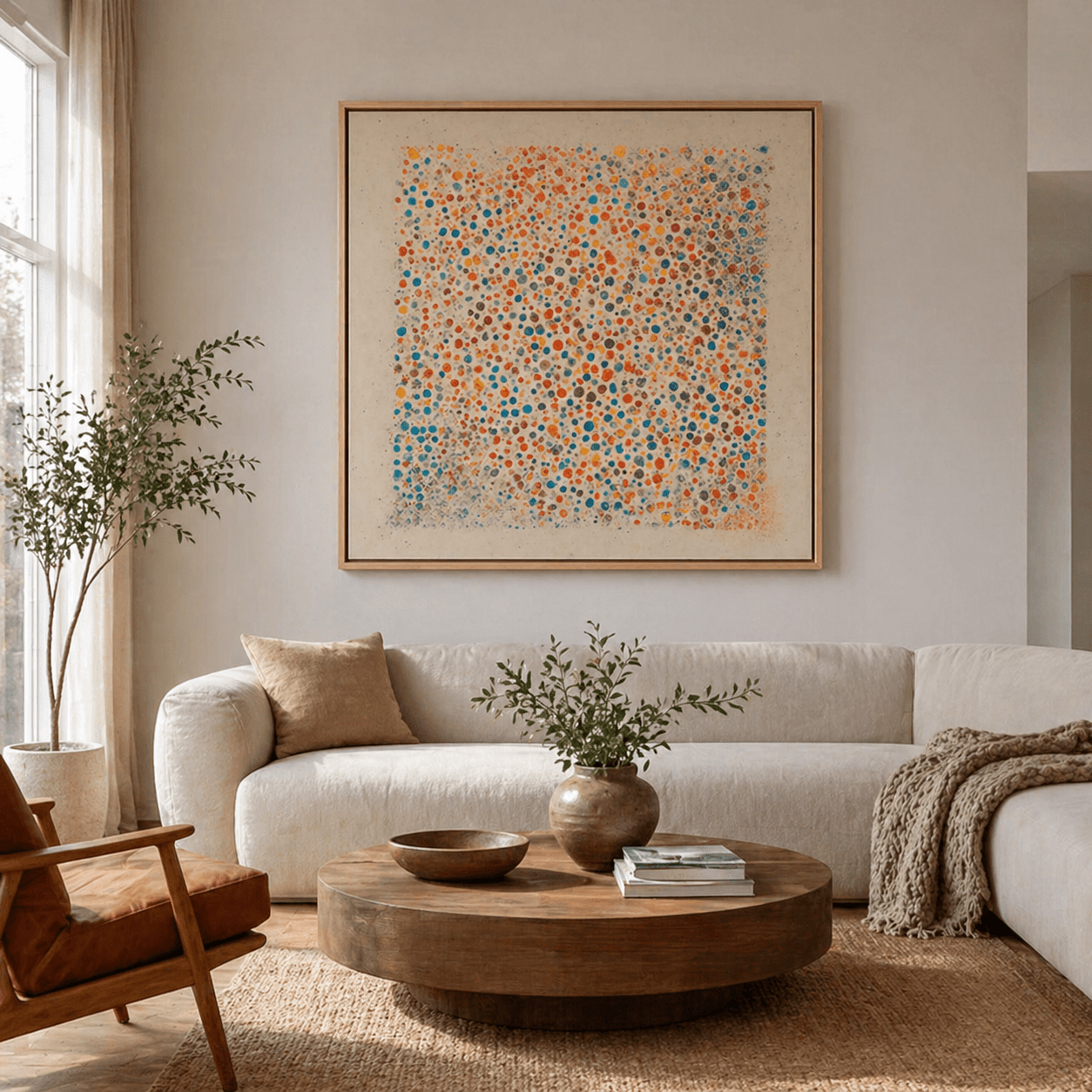 Colorful Abstract Art Canvas Print — Chromatic Bloom by Rossetti Art