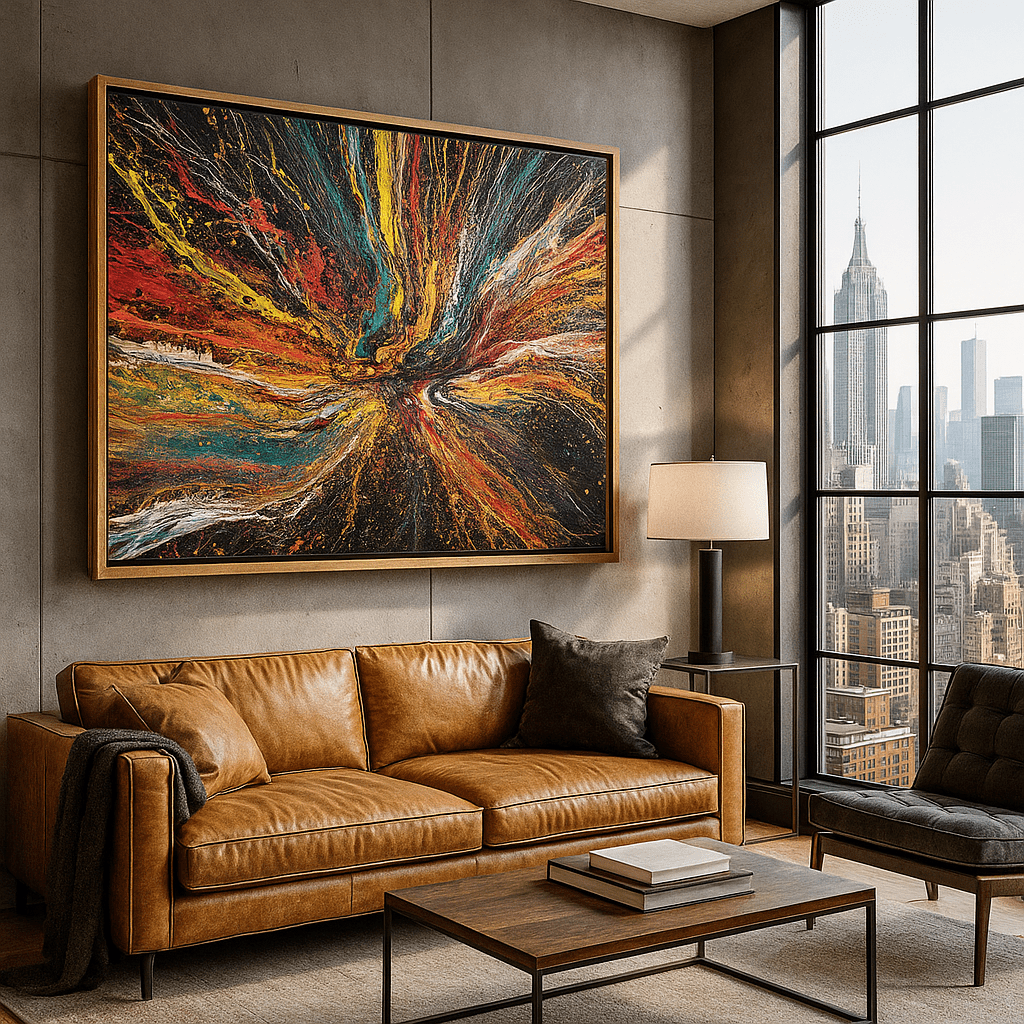 Canvas Print : Color Collision - Explosive Abstract Canvas by Chiara Rosetti - Chiara Rossetti