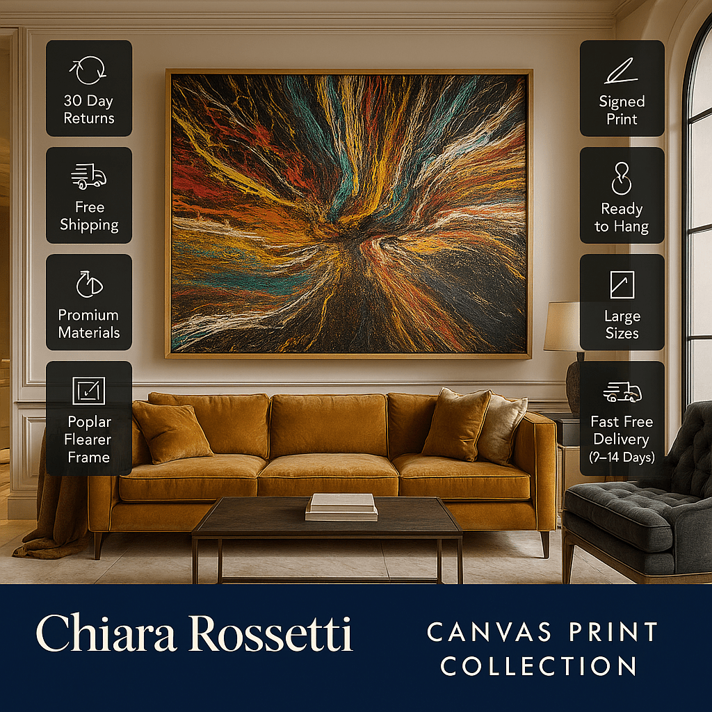 Canvas Print : Color Collision - Explosive Abstract Canvas by Chiara Rosetti - Chiara Rossetti