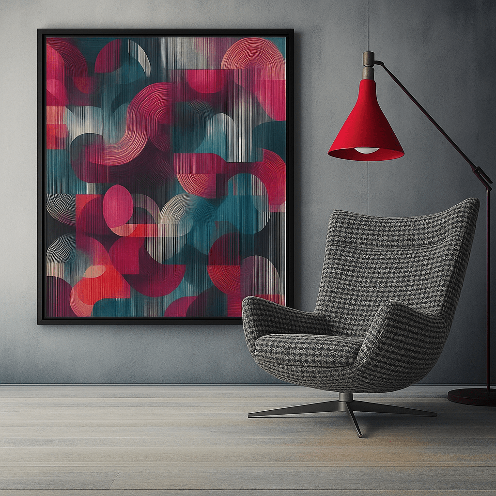 Canvas Print : Color Rush – Abstract Canvas Art – Bold Geometric Color Explosion - Chiara Rossetti