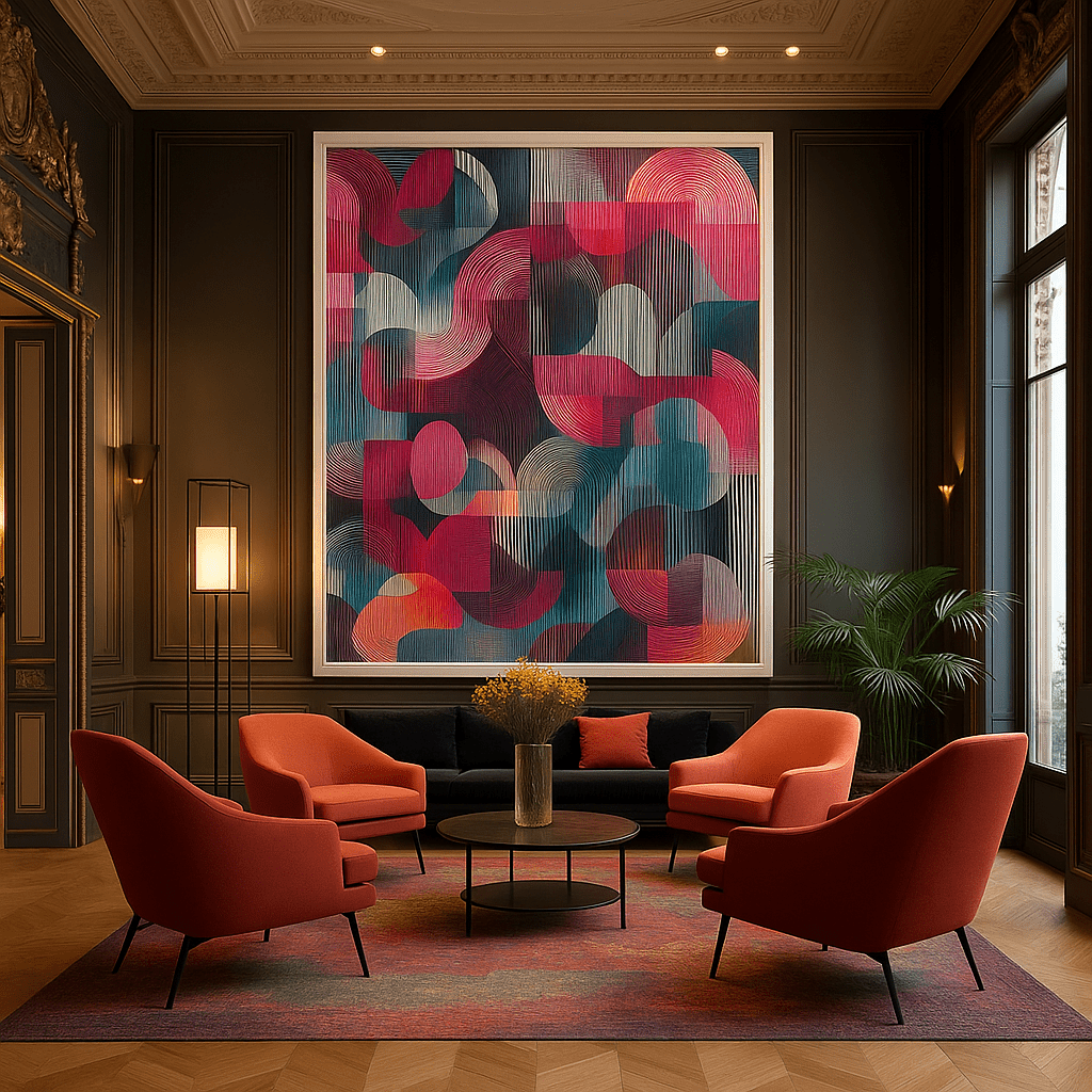 Canvas Print : Color Rush – Abstract Canvas Art – Bold Geometric Color Explosion - Chiara Rossetti