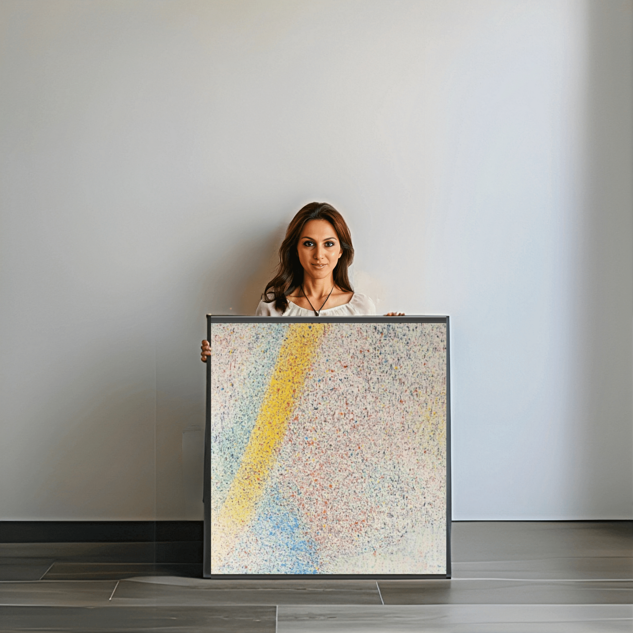 Canvas Print: "Colorful Symphony of Abstract Energy - Oversized Abstract Canvas Wall Art modern abstract canvas wall art by Rossetti Art – luxury interior design artwork for living room, bedroom, office – Artist - Signed Artwork Bold Colorful Painting Modern Decor Print