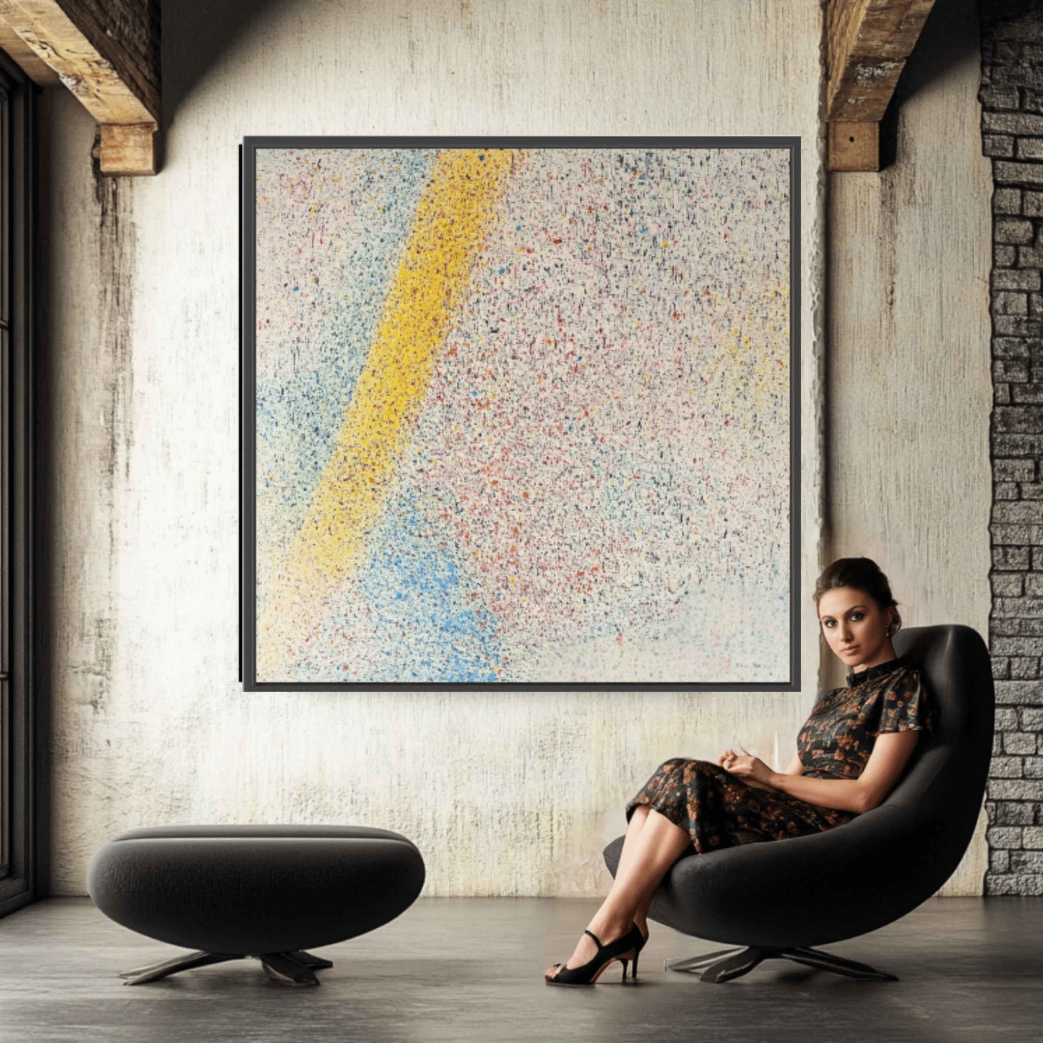 Canvas Print: "Colorful Symphony of Abstract Energy - Oversized Abstract Canvas Wall Art - Chiara Rossetti