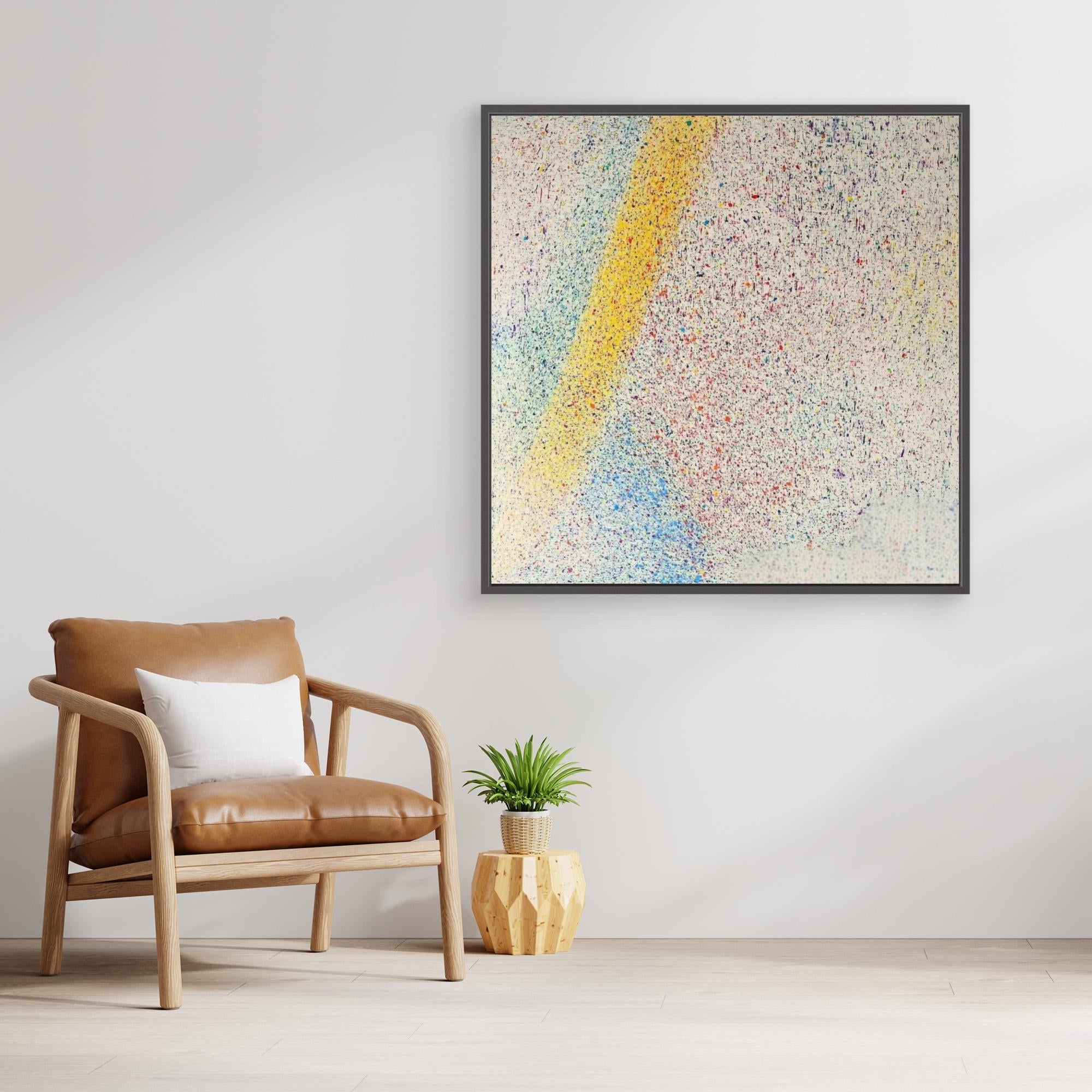 Canvas Print: "Colorful Symphony of Abstract Energy - Oversized Abstract Canvas Wall Art modern abstract canvas wall art by Rossetti Art – luxury interior design artwork for living room, bedroom, office – Artist - Signed Artwork Bold Colorful Painting Modern Decor Print