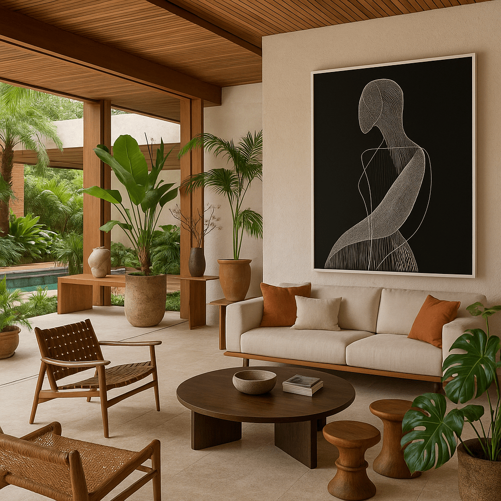 Canvas Print : Contour Whisper – Minimalist Female Line Art on Black Canvas modern abstract canvas wall art by Rossetti Art – luxury interior design artwork for living room, bedroom, office – black and beige wall art Black And White Art Black and white artwork