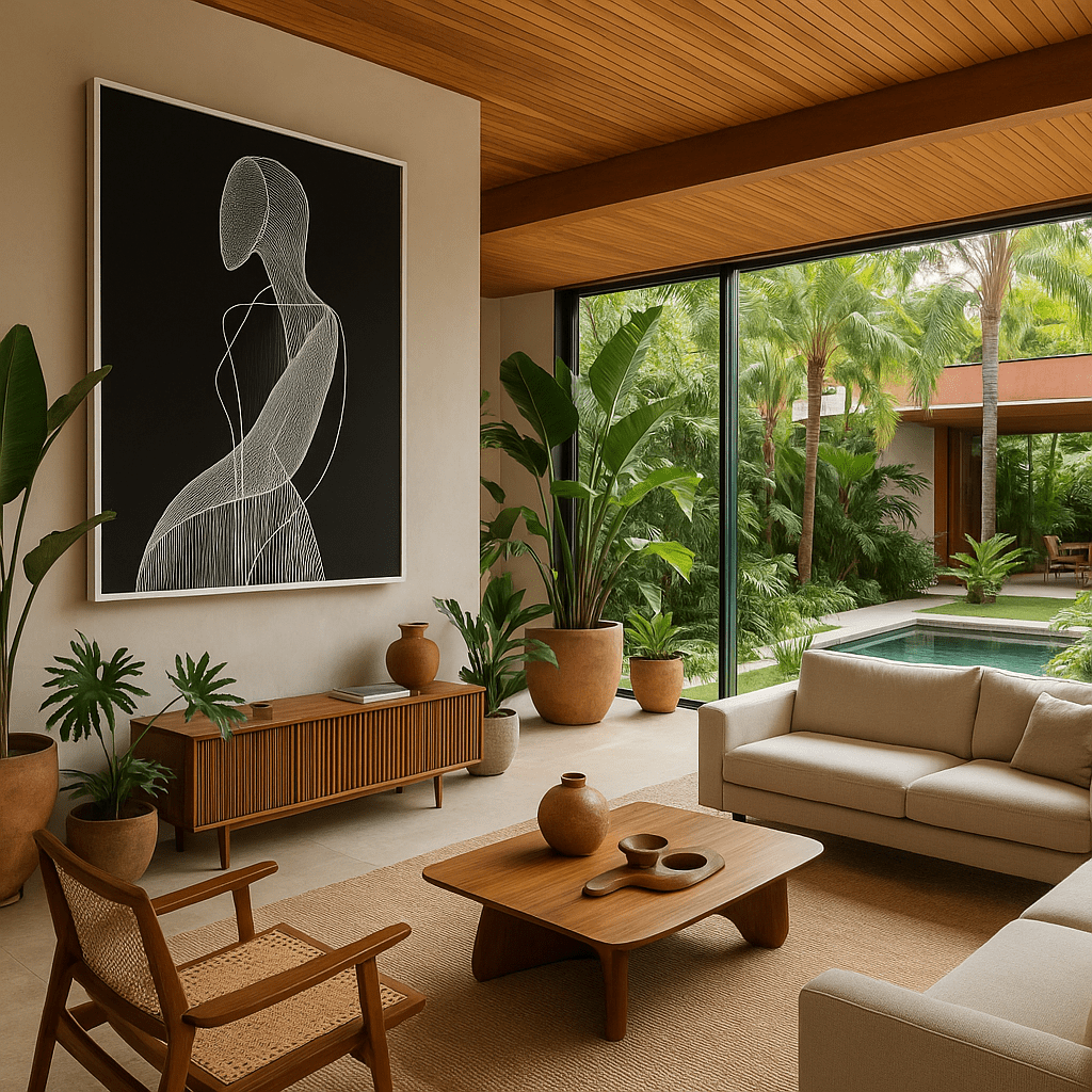 Canvas Print : Contour Whisper – Minimalist Female Line Art on Black Canvas modern abstract canvas wall art by Rossetti Art – luxury interior design artwork for living room, bedroom, office – black and beige wall art Black And White Art Black and white artwork