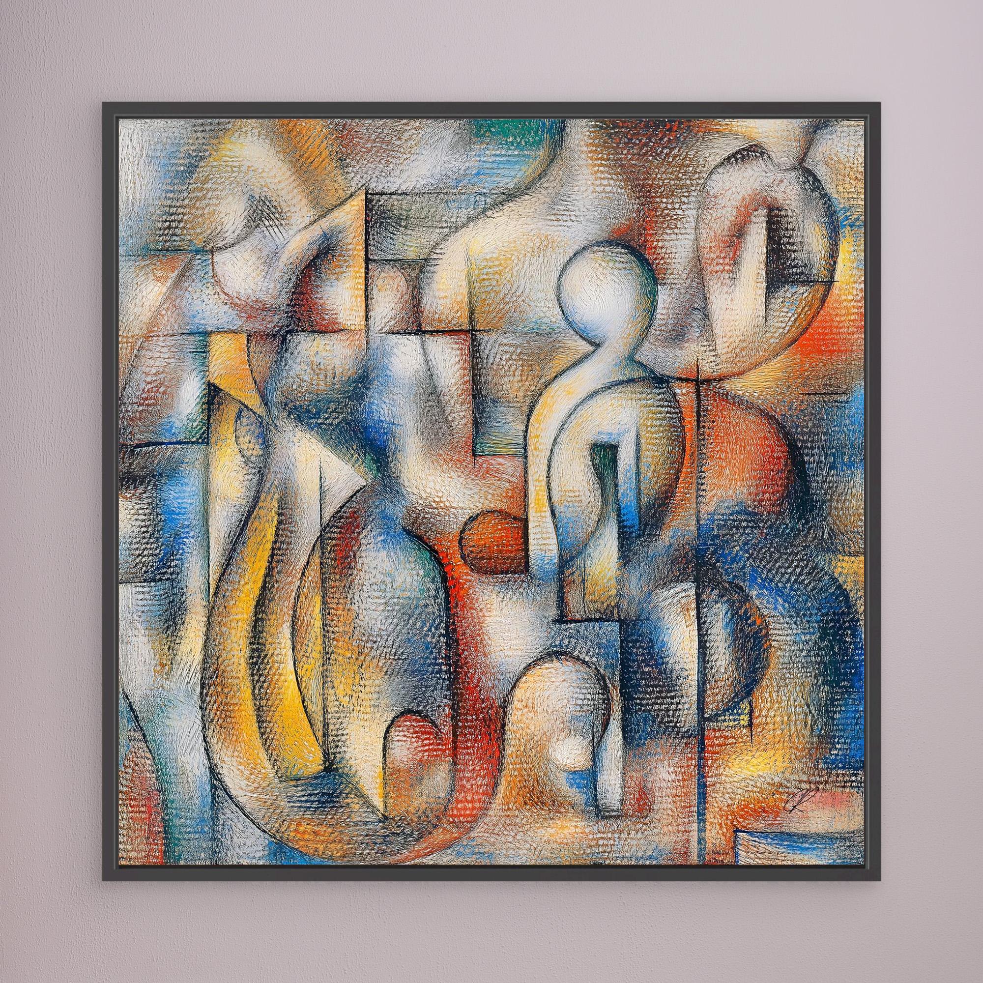 Canvas Print: Cubist Soul Awakening – Abstract Human Figure Art - Chiara Rossetti