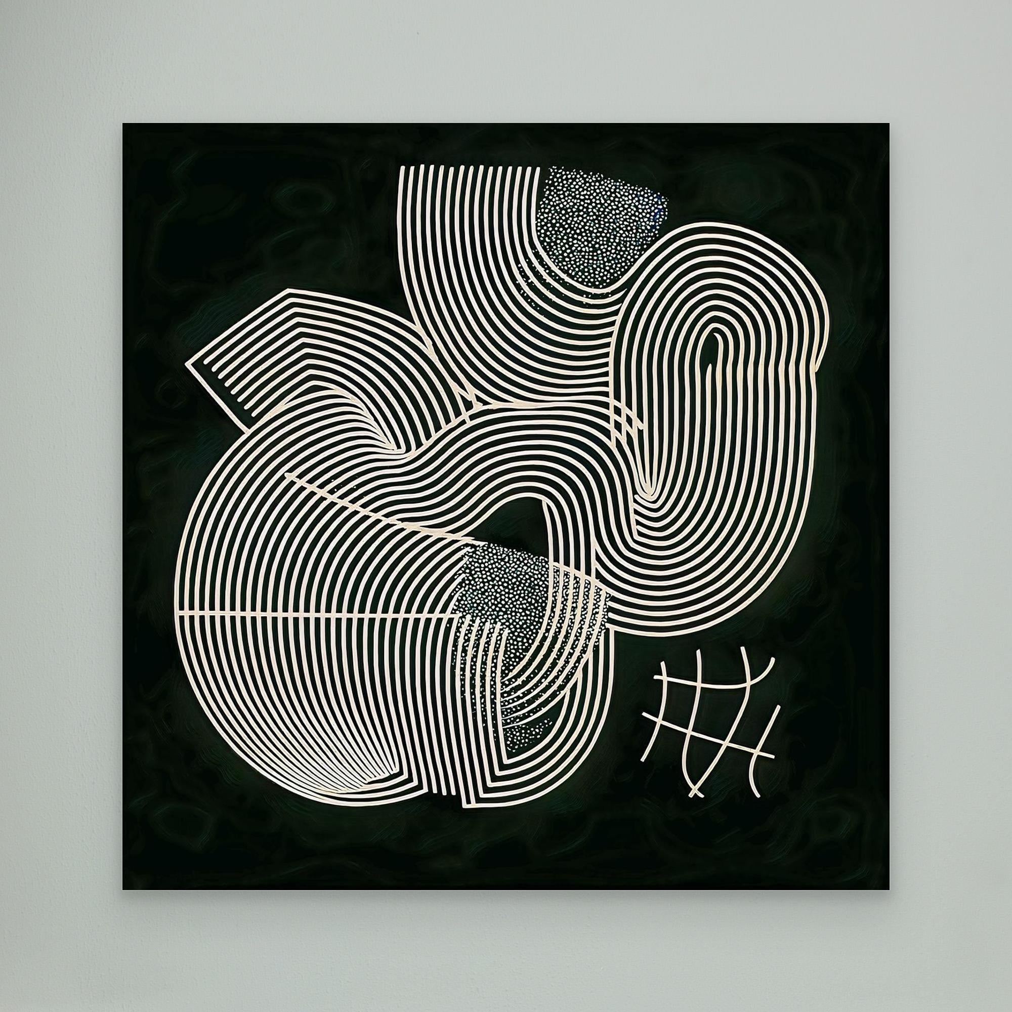 Canvas Print: Curved Symmetry – Modern Abstract Line Art - Chiara Rossetti