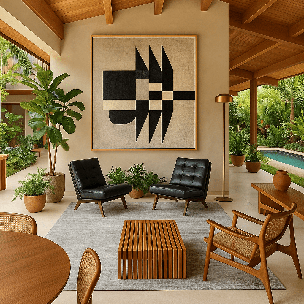 Canvas Print : Deco Pulse – Black & Beige Abstract Modern Geometric Canvas Art modern abstract canvas wall art by Rossetti Art – luxury interior design artwork for living room, bedroom, office – Contemporary Art for Sale contemporary art piece Contemporary art print