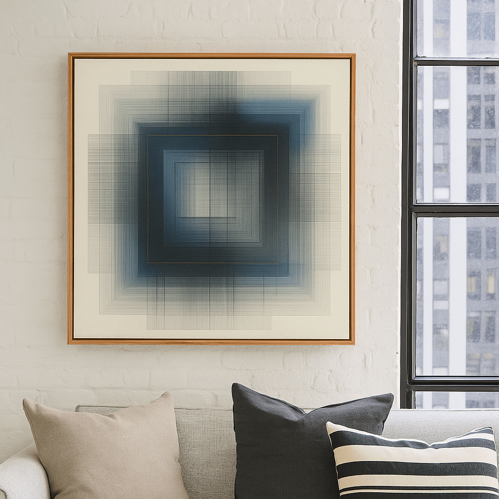 Canvas Print : Deep Fade - Minimalist Geometric Canvas Print for Modern Spaces - Chiara Rossetti