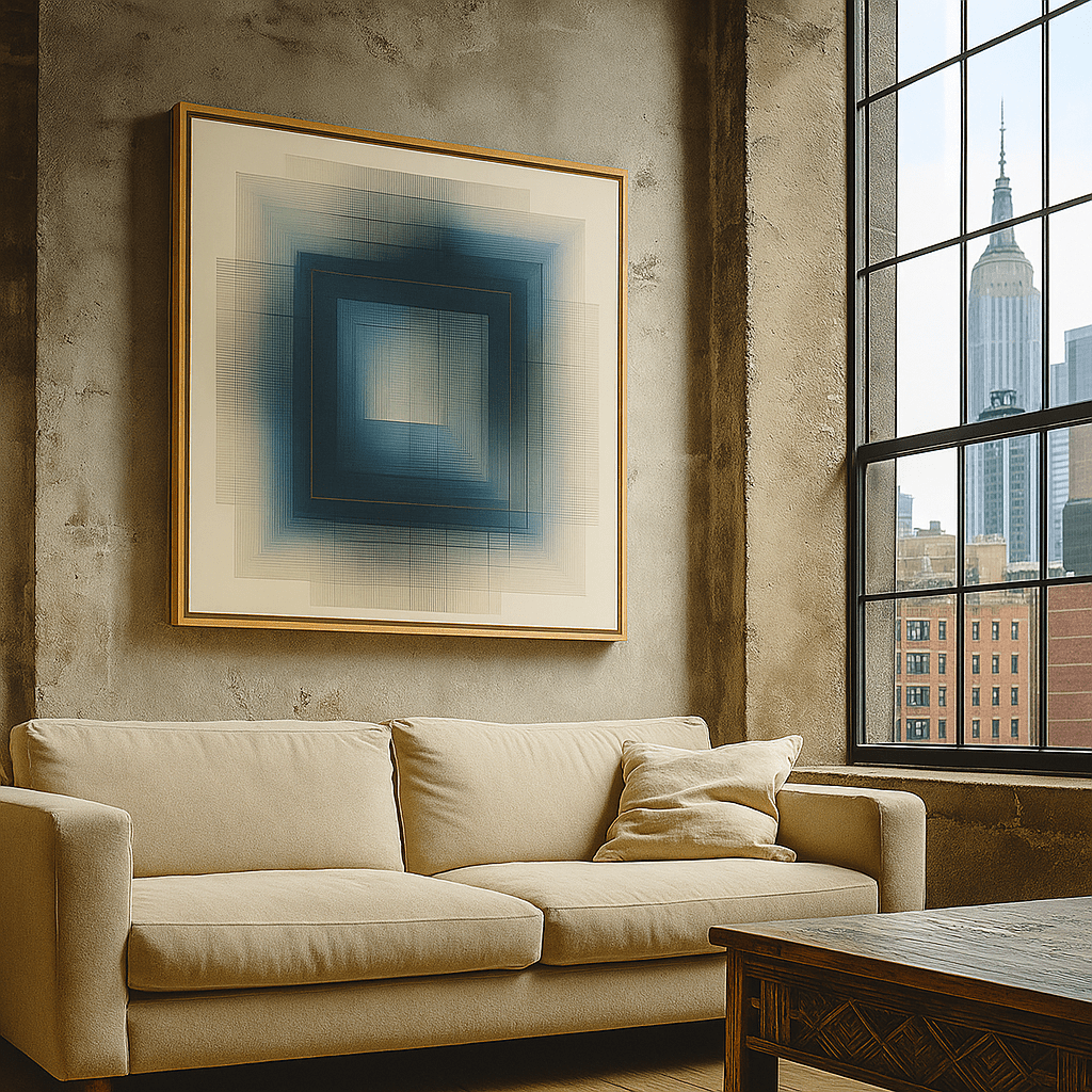 Canvas Print : Deep Fade - Minimalist Geometric Canvas Print for Modern Spaces - Chiara Rossetti