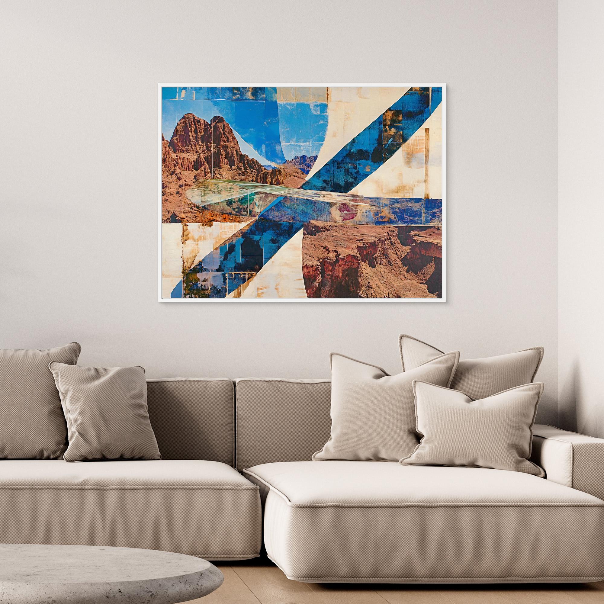 Canvas Print : Desert Dreamscape Photography - Abstract Grand Canyon Art modern abstract canvas wall art by Rossetti Art – luxury interior design artwork for living room, bedroom, office – Abstract Brushstroke Wall Art contemporary wall painting handmade wall art