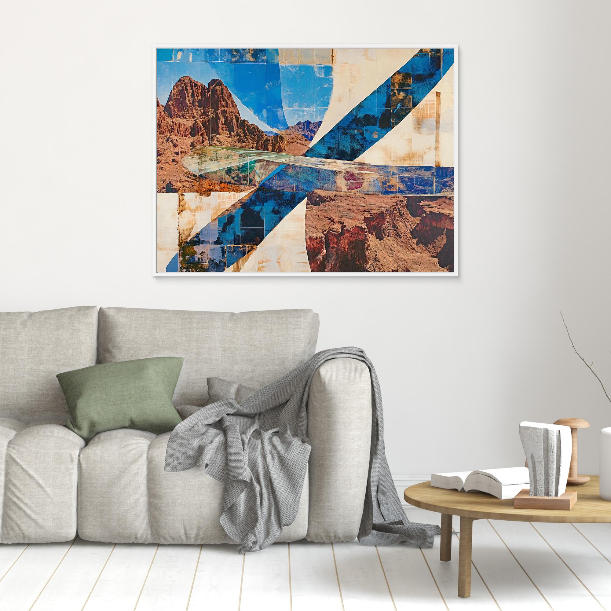 Canvas Print : Desert Dreamscape Photography - Abstract Grand Canyon Art modern abstract canvas wall art by Rossetti Art – luxury interior design artwork for living room, bedroom, office – Abstract Brushstroke Wall Art contemporary wall painting handmade wall art