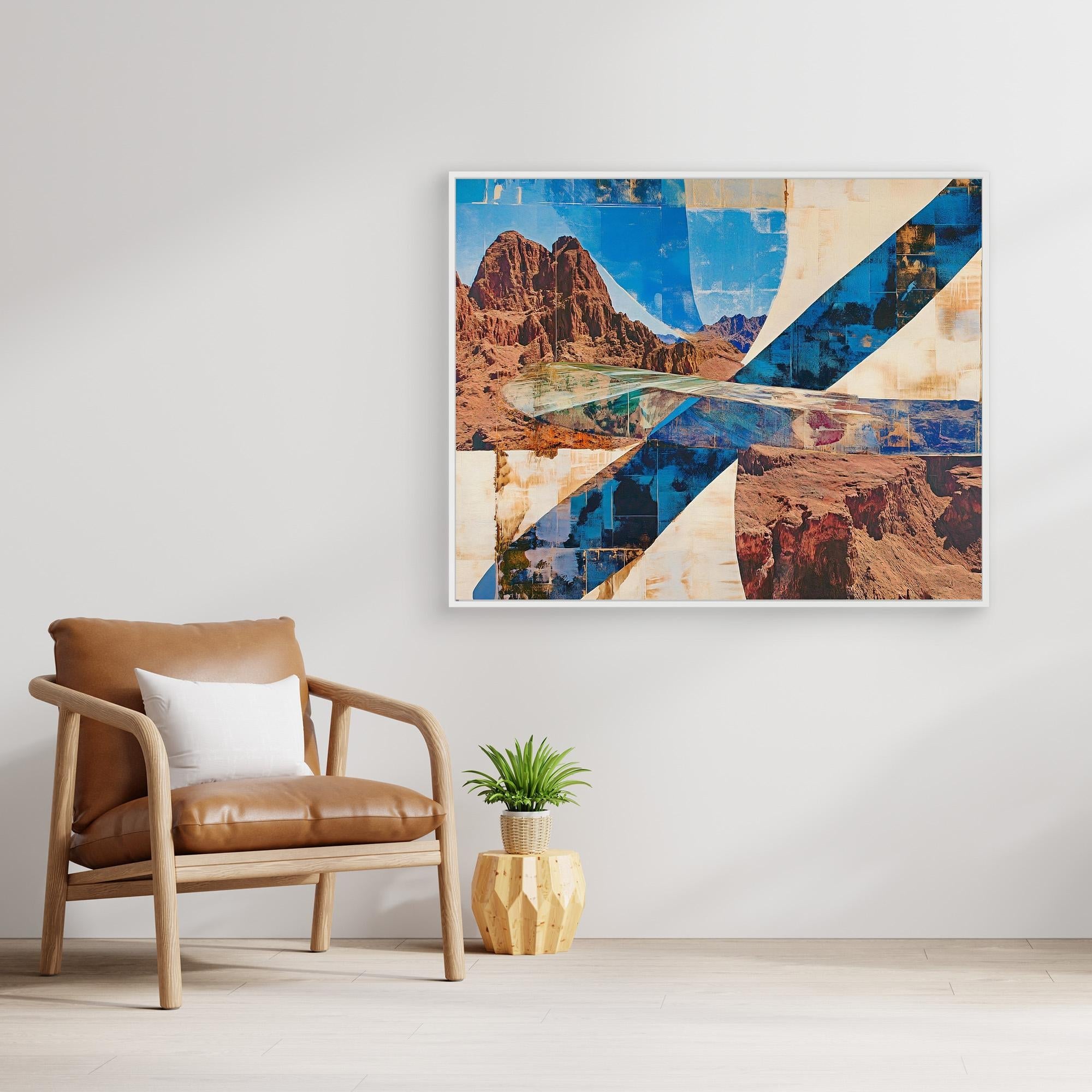 Canvas Print : Desert Dreamscape Photography - Abstract Grand Canyon Art modern abstract canvas wall art by Rossetti Art – luxury interior design artwork for living room, bedroom, office – Abstract Brushstroke Wall Art contemporary wall painting handmade wall art