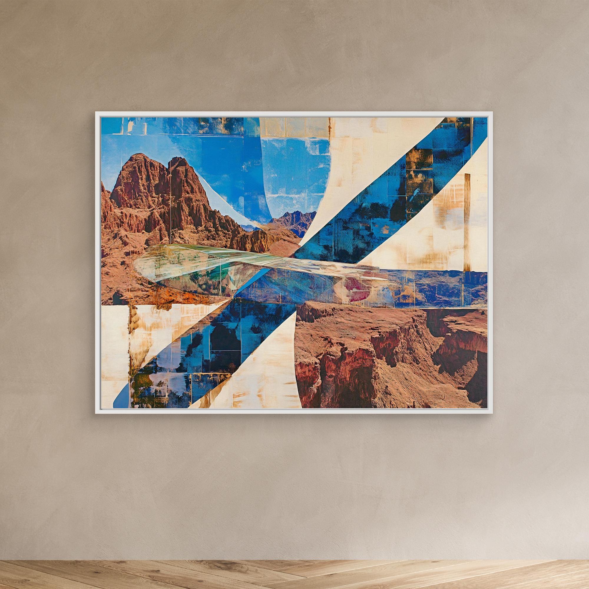 Canvas Print : Desert Dreamscape Photography - Abstract Grand Canyon Art modern abstract canvas wall art by Rossetti Art – luxury interior design artwork for living room, bedroom, office – Abstract Brushstroke Wall Art contemporary wall painting handmade wall art