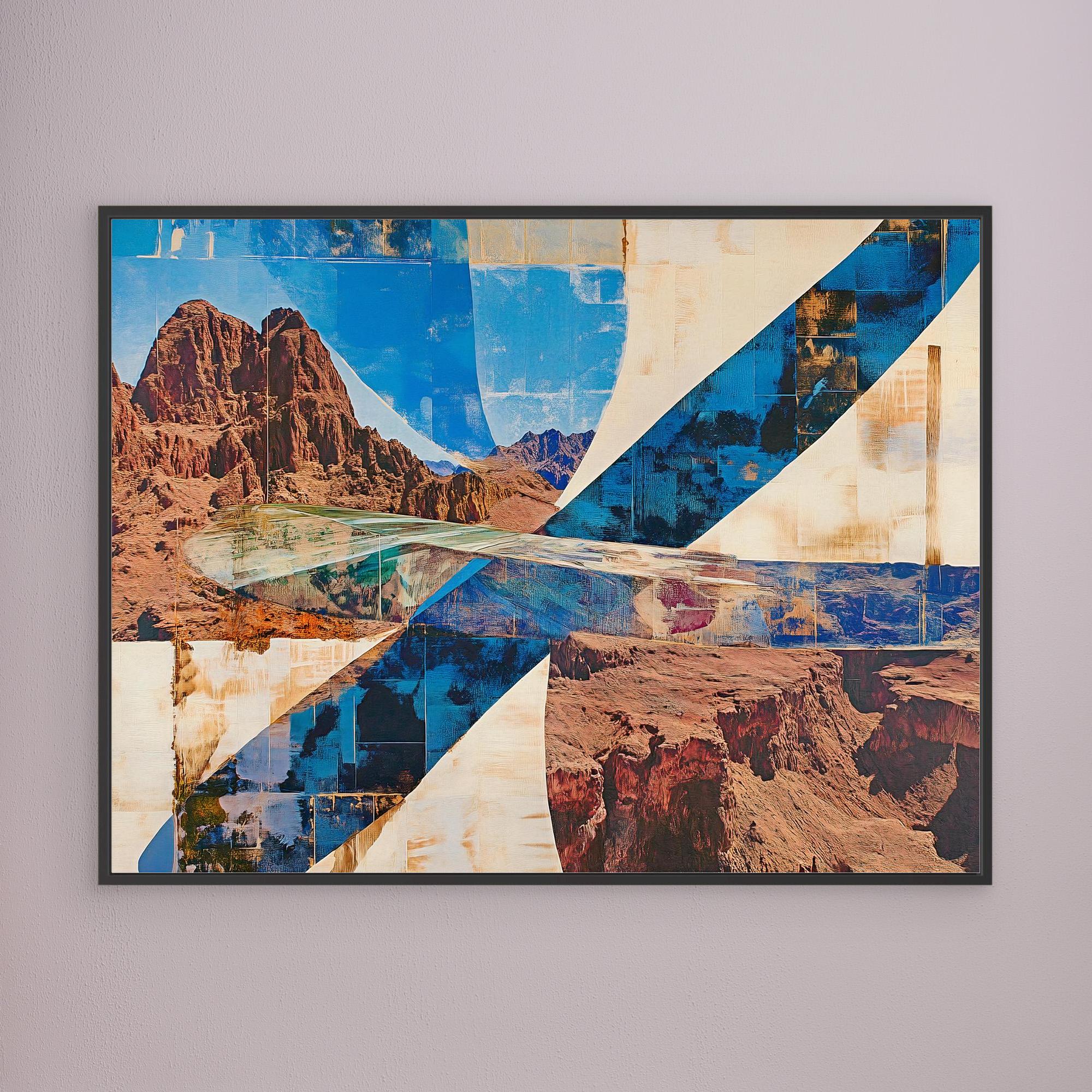 Canvas Print : Desert Dreamscape Photography - Abstract Grand Canyon Art modern abstract canvas wall art by Rossetti Art – luxury interior design artwork for living room, bedroom, office – Abstract Brushstroke Wall Art contemporary wall painting handmade wall art