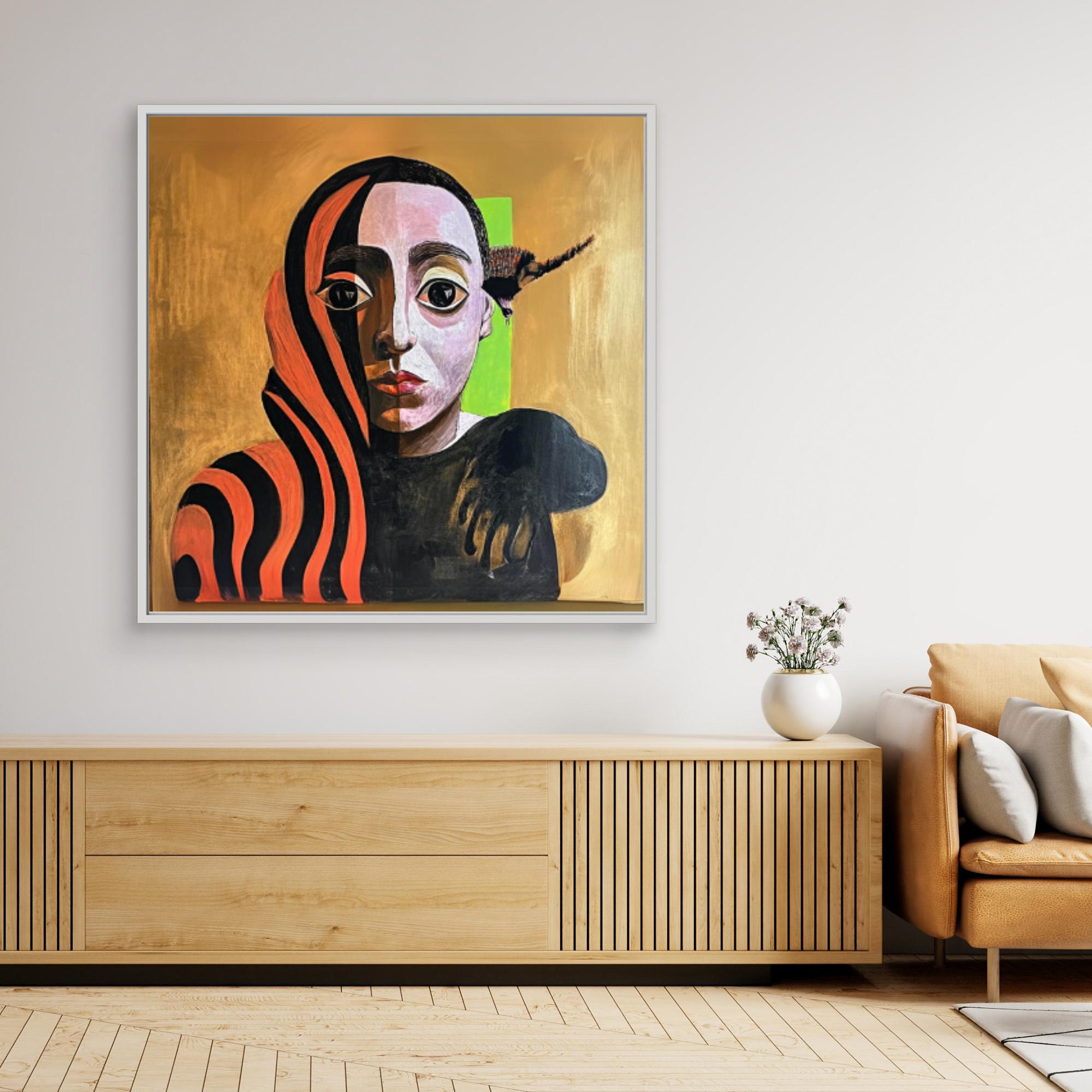 "Canvas Print: Duality of Colors - Abstract Portrait Art" - Chiara Rossetti