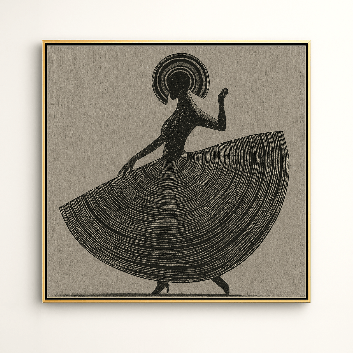 Canvas Print: Elegant Silhouette Dance – Minimalist Canvas Wall Art for Modern Interiors modern abstract canvas wall art by Rossetti Art – luxury interior design artwork for living room, bedroom, office – abstract wall art canvas print art Chiara Rossetti