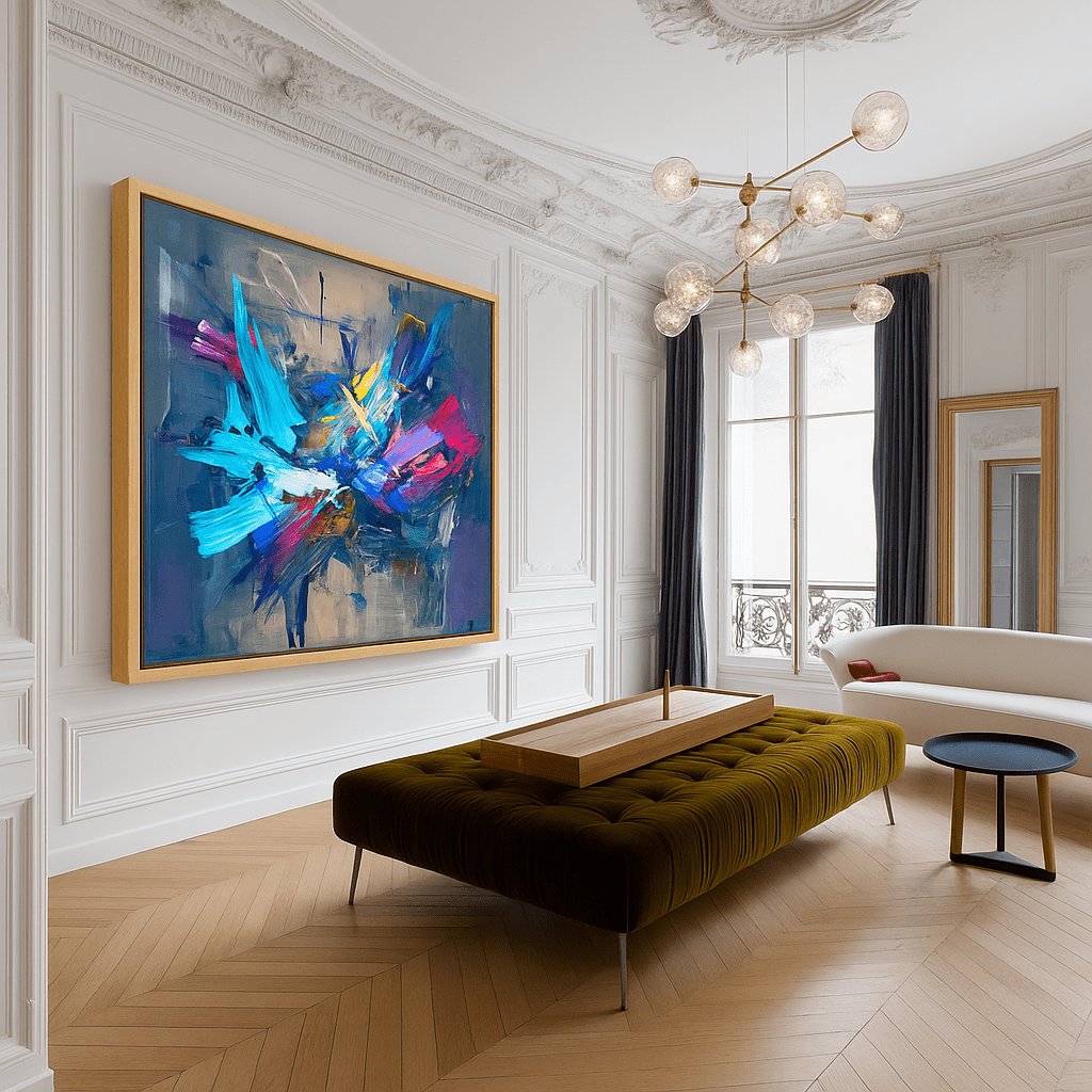 Canvas Print : Energy Unleashed - Abstract Expressionist Wall Art Print - Chiara Rossetti