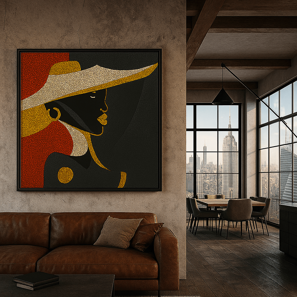 Canvas Print: Eternal Grace Mosaic – Modern Mosaic Canvas Print | Luxury Abstract Wall Art modern abstract canvas wall art by Rossetti Art – luxury interior design artwork for living room, bedroom, office – abstract wall art contemporary wall design extra large canvas wall art for living room