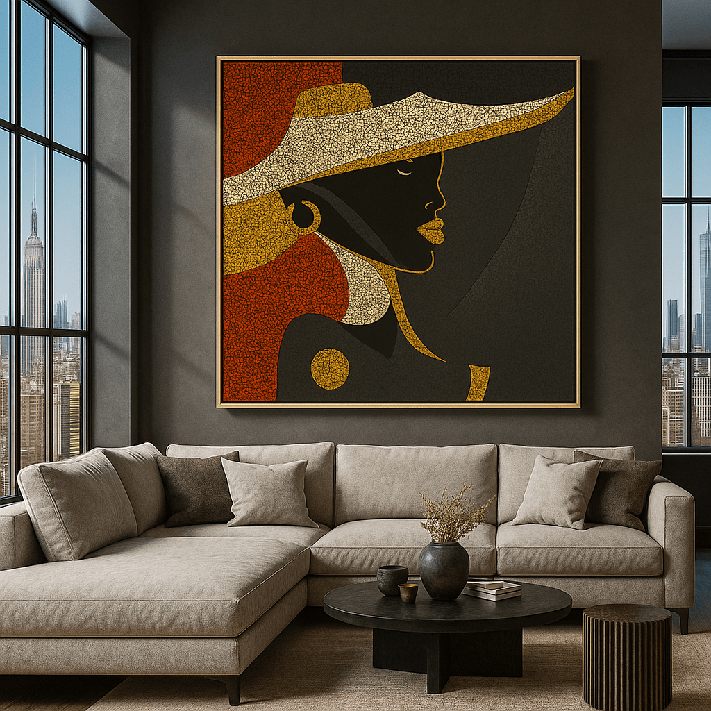 Canvas Print: Eternal Grace Mosaic – Modern Mosaic Canvas Print | Luxury Abstract Wall Art modern abstract canvas wall art by Rossetti Art – luxury interior design artwork for living room, bedroom, office – abstract wall art contemporary wall design extra large canvas wall art for living room