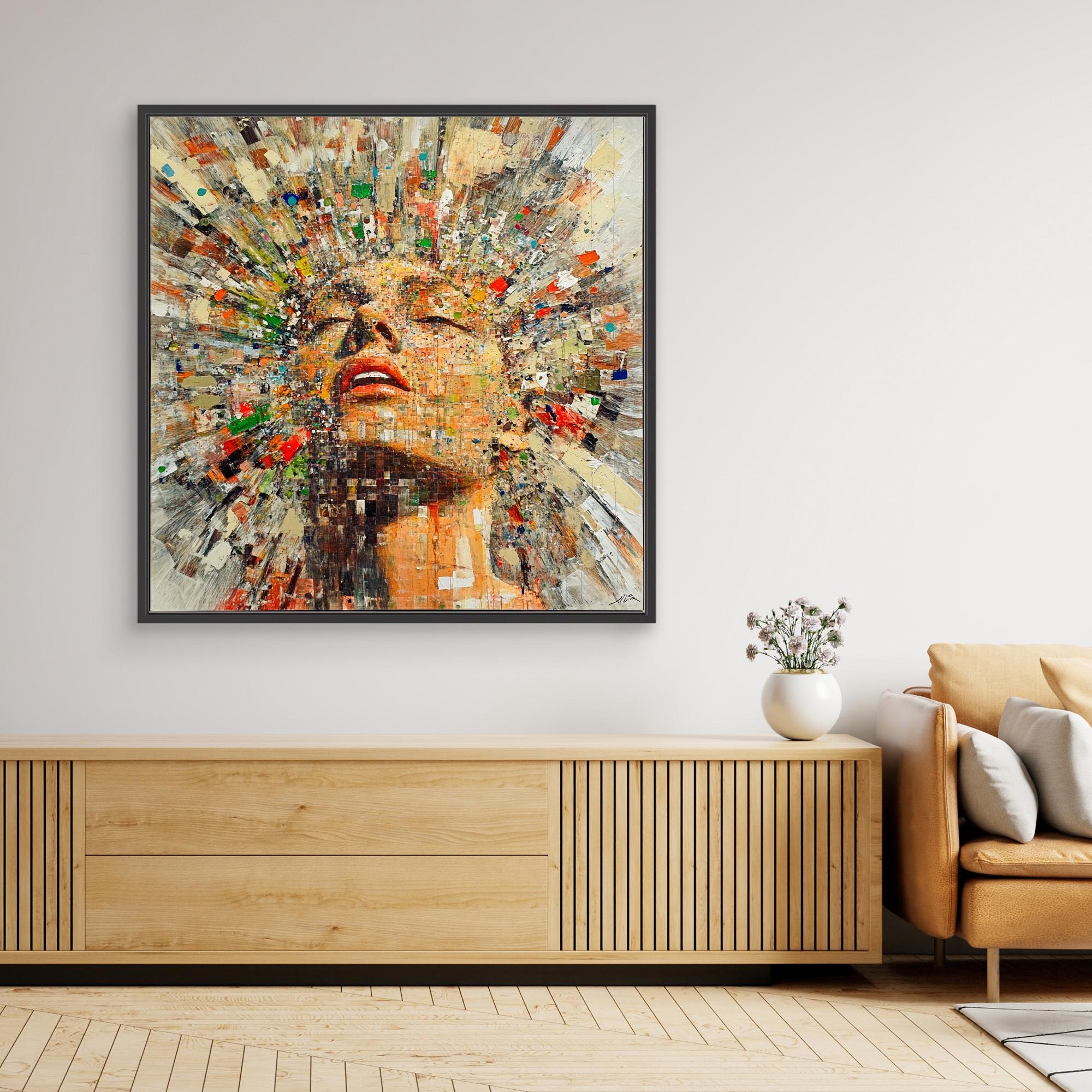 Canvas Print: "Euphoria Unleashed" - Vibrant Abstract Wall Art - Chiara Rossetti