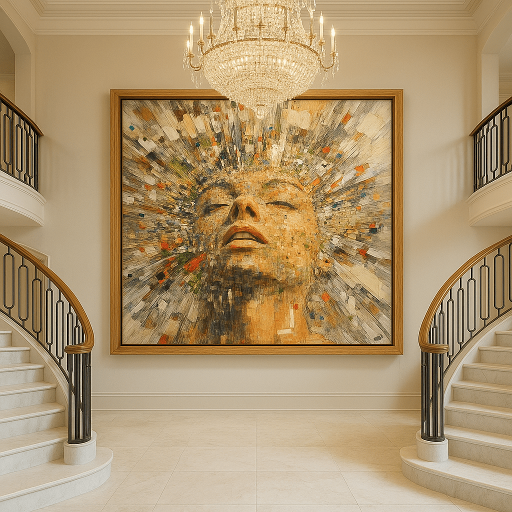 Canvas Print: "Euphoria Unleashed" - Vibrant Abstract Wall Art modern abstract canvas wall art by Rossetti Art – luxury interior design artwork for living room, bedroom, office – Abstract Canvas Print Abstract Canvas Prints canvas print for walls