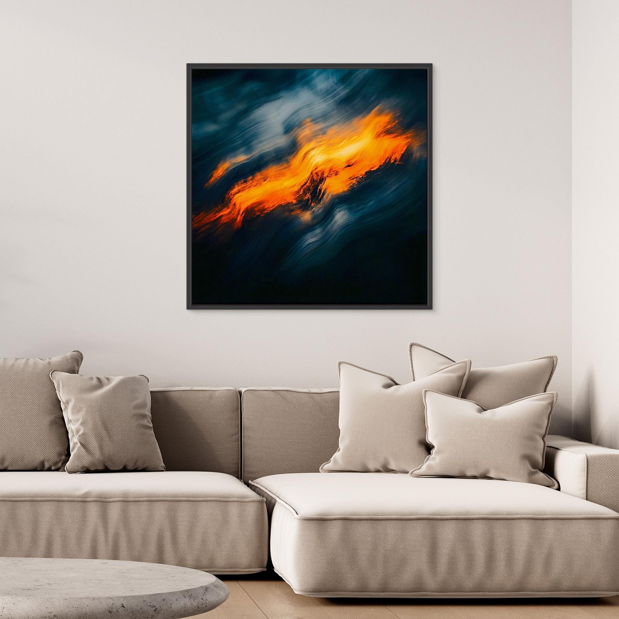 Canvas Print : Fiery Abstract - Bold Modern Wall Art modern abstract canvas wall art by Rossetti Art – luxury interior design artwork for living room, bedroom, office – Contemporary Art for Sale Fiery Abstract Art Modern Wall Decor