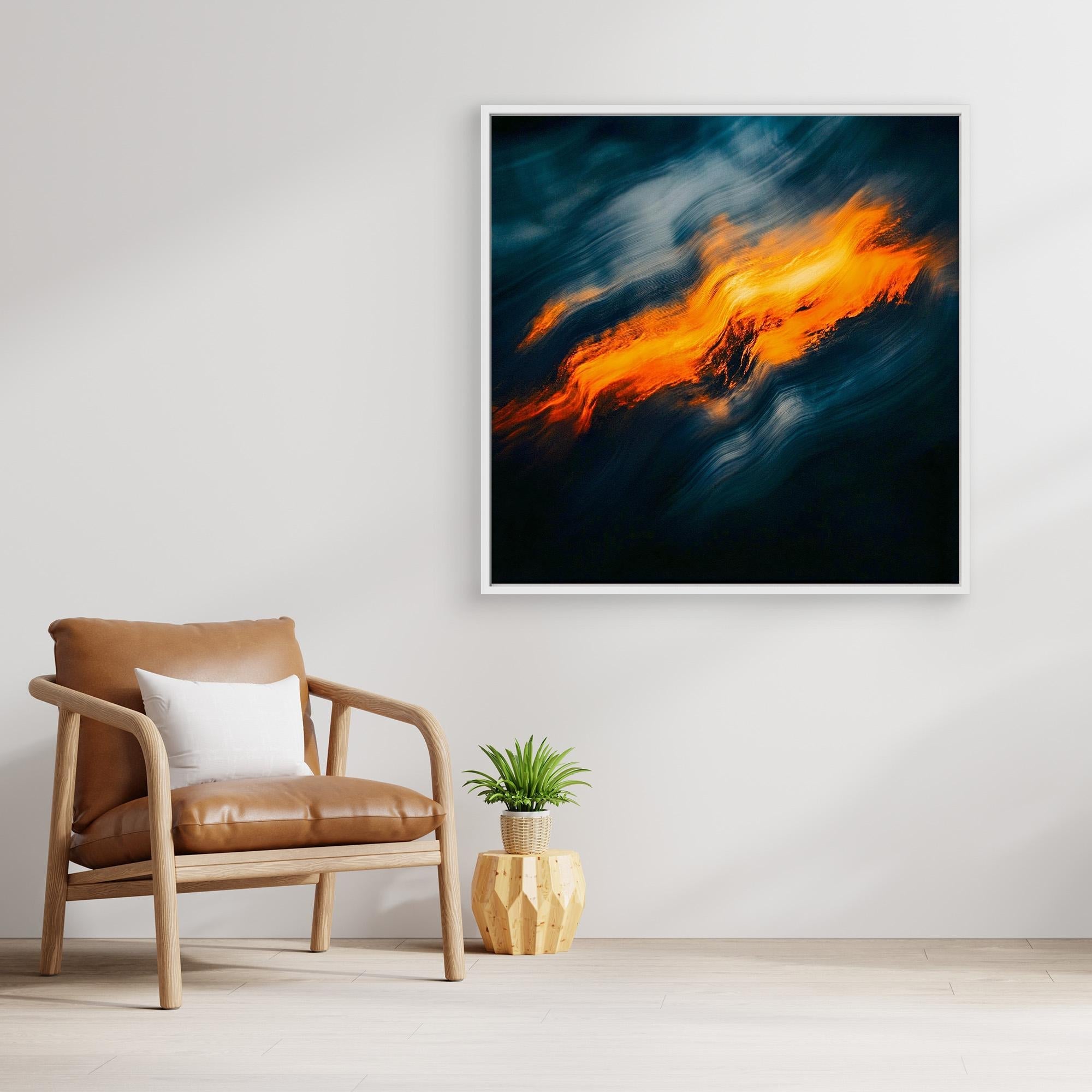 Canvas Print : Fiery Abstract - Bold Modern Wall Art modern abstract canvas wall art by Rossetti Art – luxury interior design artwork for living room, bedroom, office – Contemporary Art for Sale Fiery Abstract Art Modern Wall Decor
