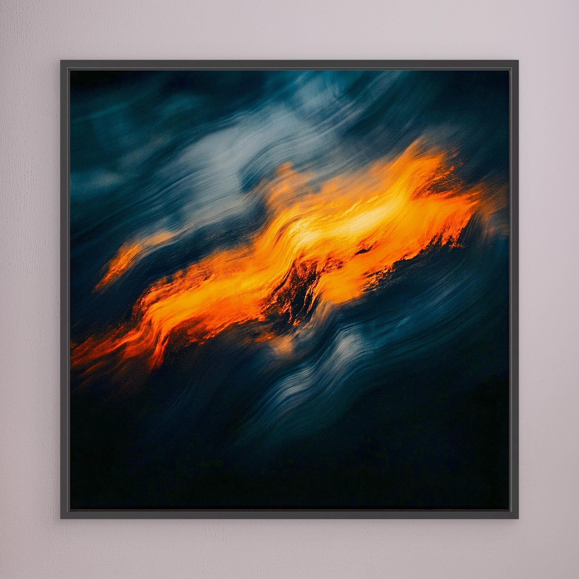 Canvas Print : Fiery Abstract - Bold Modern Wall Art modern abstract canvas wall art by Rossetti Art – luxury interior design artwork for living room, bedroom, office – Contemporary Art for Sale Fiery Abstract Art Modern Wall Decor