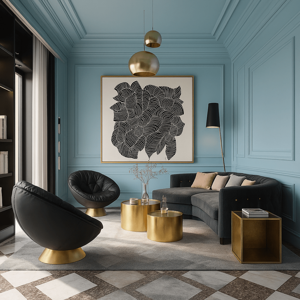 Canvas Print: Flowing Forms – Modern Minimalist Line Art modern abstract canvas wall art by Rossetti Art – luxury interior design artwork for living room, bedroom, office – Contemporary Minimalism Flowing Forms Canvas Minimalist Line Art