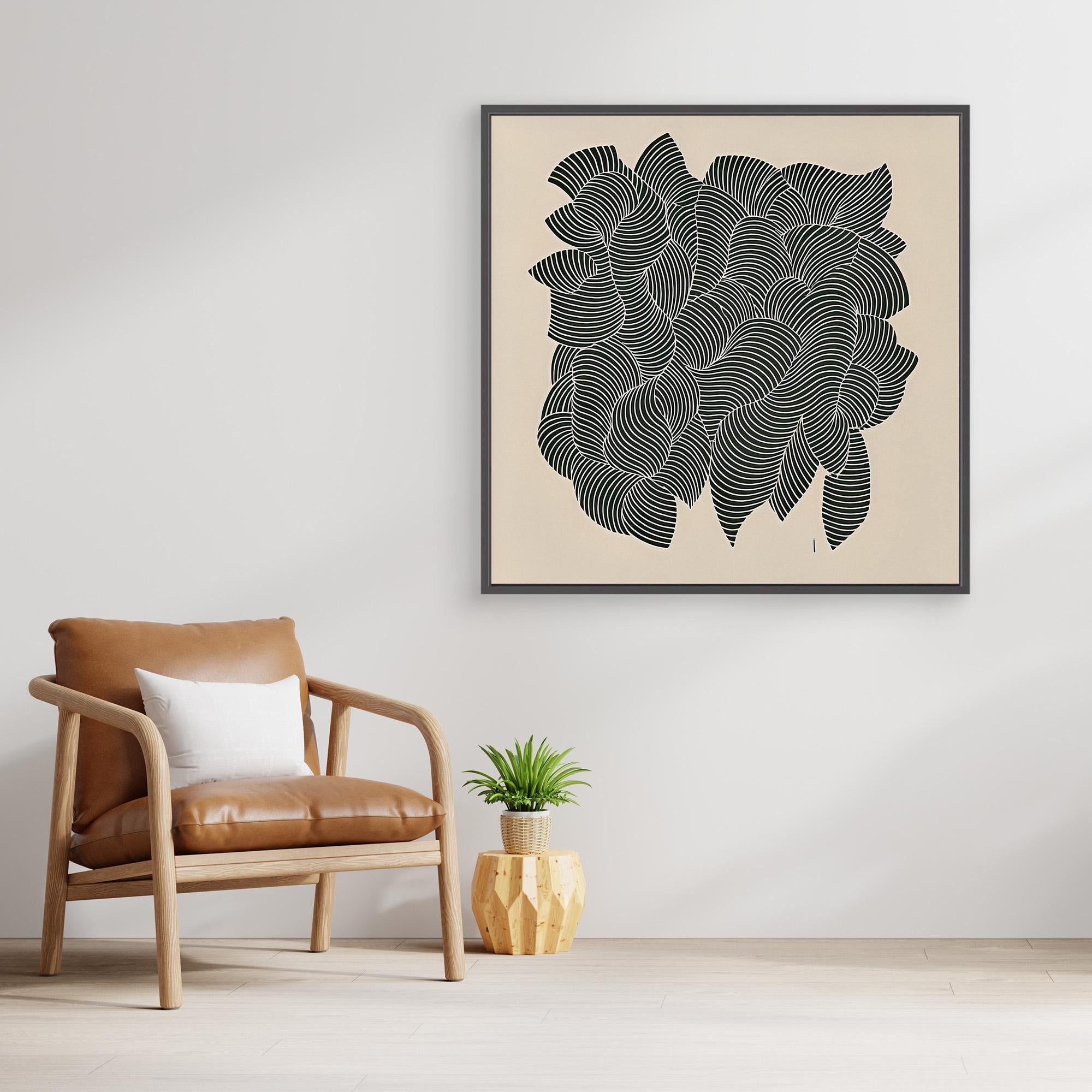 Canvas Print: Flowing Forms – Modern Minimalist Line Art - Chiara Rossetti