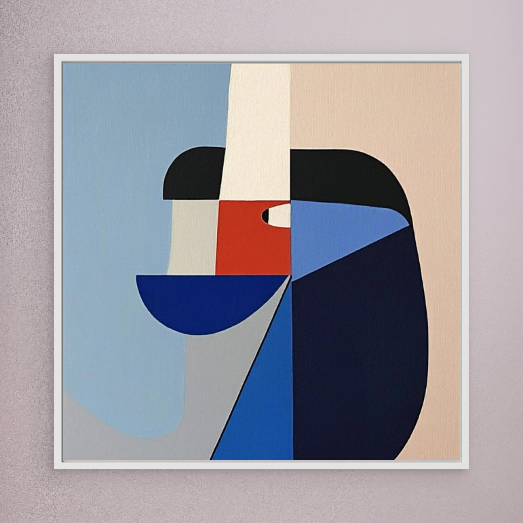 Canvas Print : Fragmented Balance - Modern Geometric Abstract Art Print modern abstract canvas wall art by Rossetti Art – luxury interior design artwork for living room, bedroom, office – Abstract canvas Abstract print Art print for walls