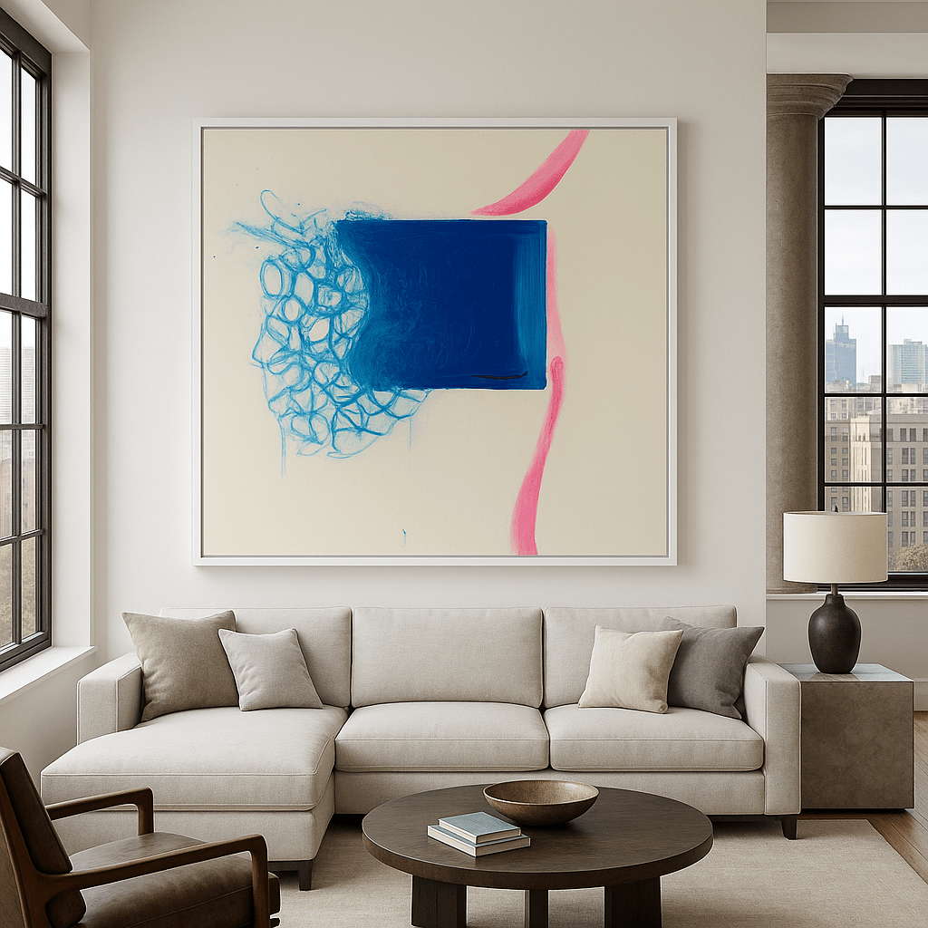 Canvas Print : "Fragmented Harmony" - Minimalist Abstract Wall Art Print modern abstract canvas wall art by Rossetti Art β luxury interior design artwork for living room, bedroom, office β contemporary art piece Contemporary Canvas Art Contemporary canvas print
