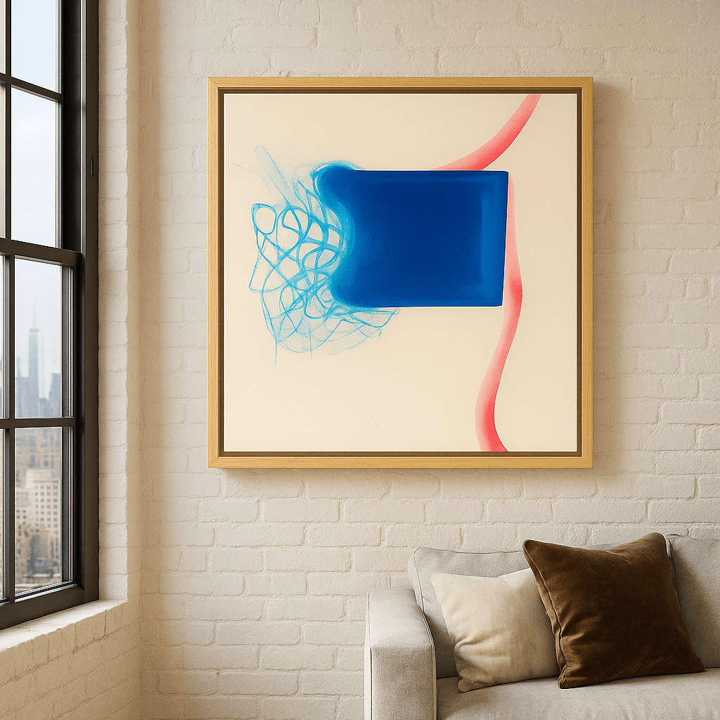Canvas Print : "Fragmented Harmony" - Minimalist Abstract Wall Art Print modern abstract canvas wall art by Rossetti Art β luxury interior design artwork for living room, bedroom, office β contemporary art piece Contemporary Canvas Art Contemporary canvas print