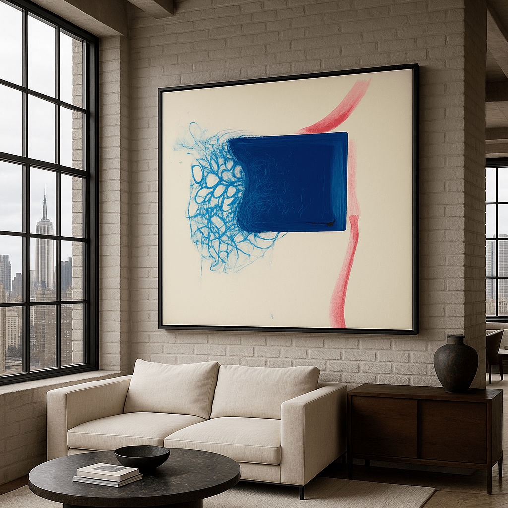 Canvas Print : "Fragmented Harmony" - Minimalist Abstract Wall Art Print modern abstract canvas wall art by Rossetti Art β luxury interior design artwork for living room, bedroom, office β contemporary art piece Contemporary Canvas Art Contemporary canvas print