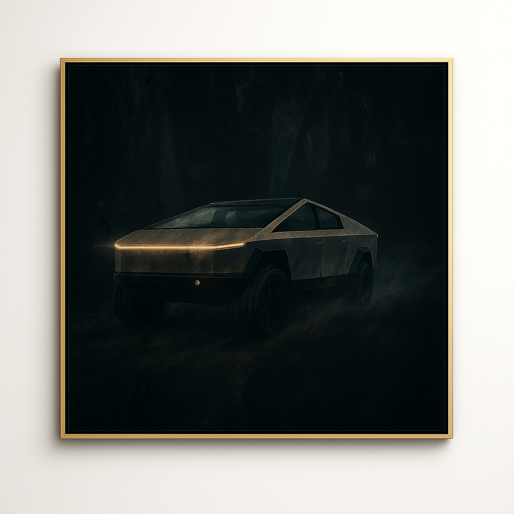 Canvas Print: Futurist Drive – Modern Automotive Canvas Art for Luxury Interiors modern abstract canvas wall art by Rossetti Art – luxury interior design artwork for living room, bedroom, office – abstract wall art canvas print art Chiara Rossetti