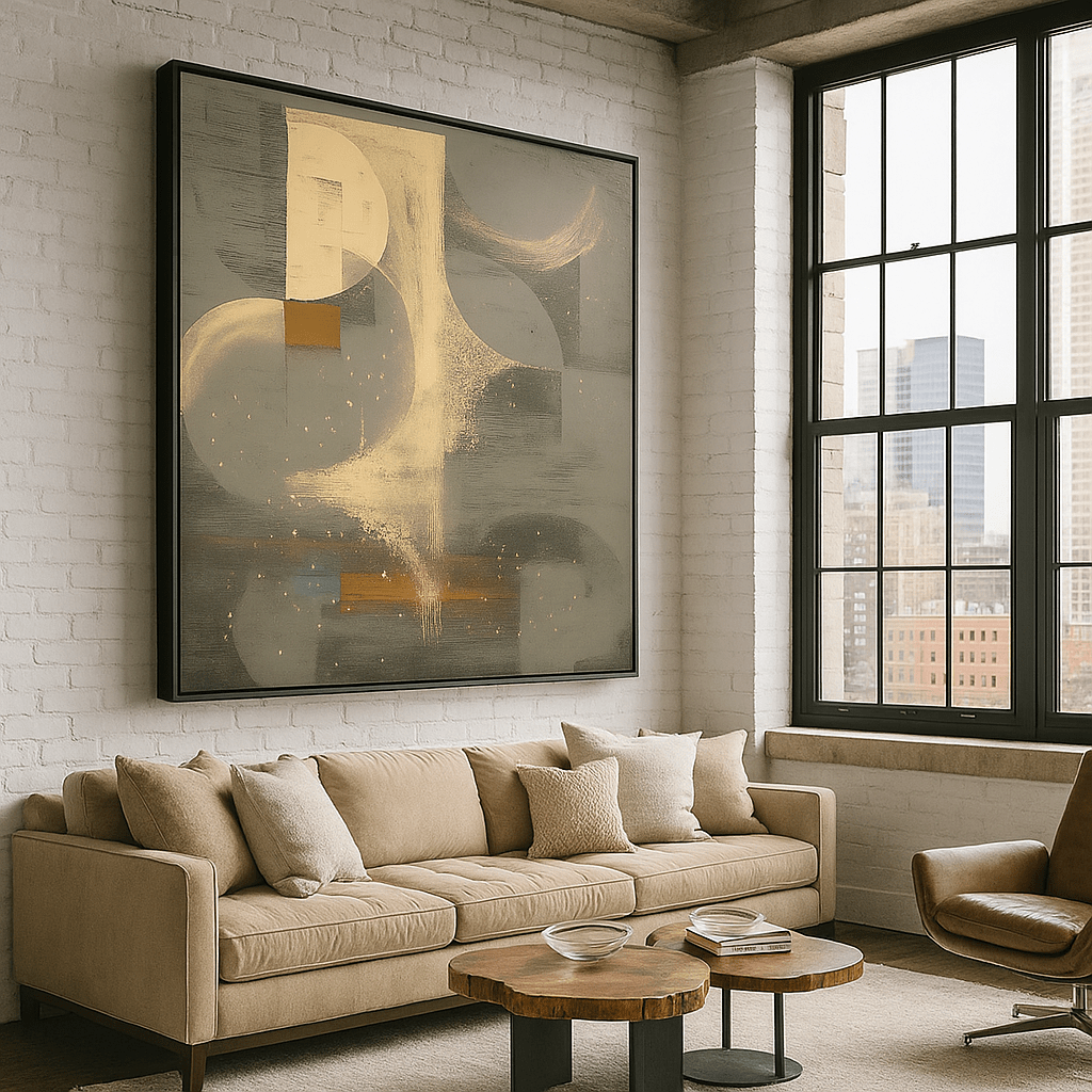 Canvas Print: Galactic Flow – Abstract Canvas Wall Art modern abstract canvas wall art by Rossetti Art – luxury interior design artwork for living room, bedroom, office – abstract canvas wall art Contemporary Art for Sale Contemporary Canvas Art