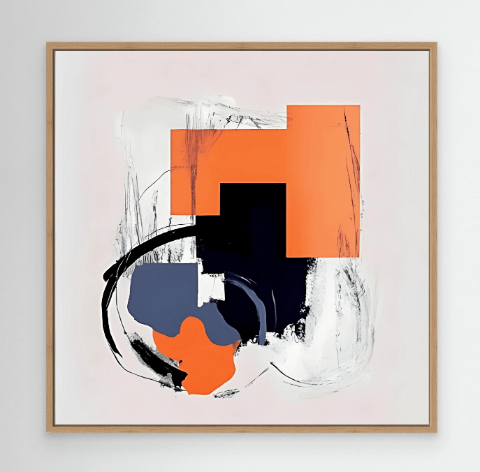 Canvas Print : "Geometric Harmony" modern abstract canvas wall art by Rossetti Art β luxury interior design artwork for living room, bedroom, office β Minimalist abstract art Minimalist Abstract Canvas Art Minimalist Art for Sale