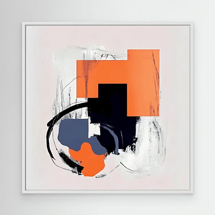 Canvas Print : "Geometric Harmony" modern abstract canvas wall art by Rossetti Art β luxury interior design artwork for living room, bedroom, office β Minimalist abstract art Minimalist Abstract Canvas Art Minimalist Art for Sale