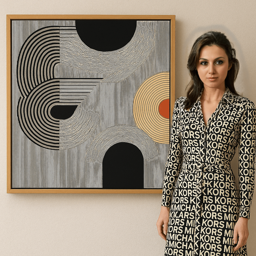 Canvas Print: Geometric Pulse – Modern Minimalist Abstract Art modern abstract canvas wall art by Rossetti Art – luxury interior design artwork for living room, bedroom, office – Bold Minimalist Art Creative Minimalist Art Geometric Minimalism