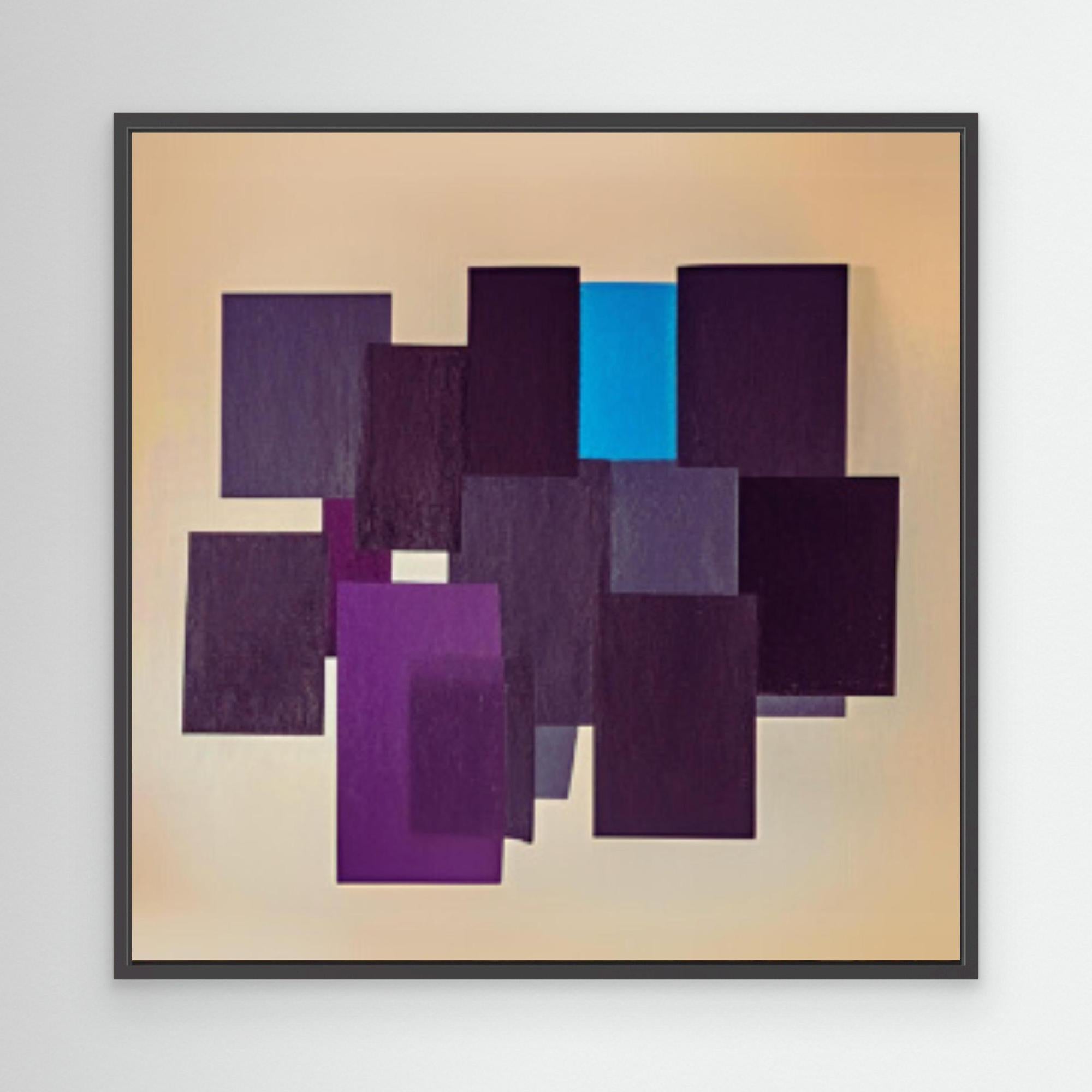 Canvas Print: "Geometric Symphony - Abstract Shapes Art" modern abstract canvas wall art by Rossetti Art – luxury interior design artwork for living room, bedroom, office – Contemporary Geometric Design Geometric Canvas Art Minimalist Art Print